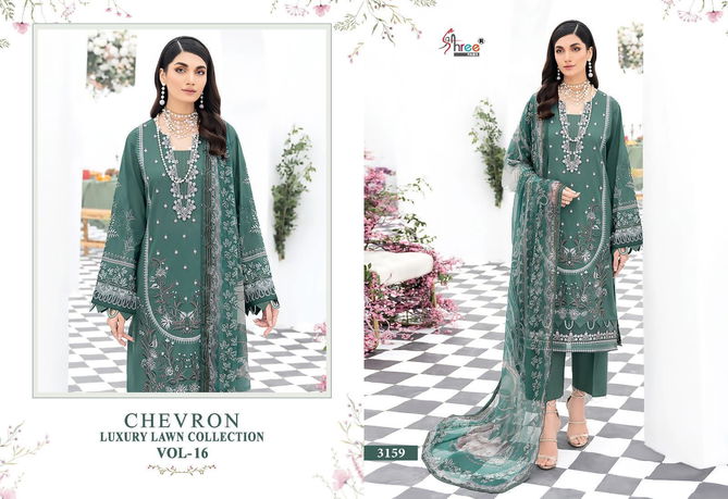 Shree Chevron Luxury Lawn Collection Vol 16 Pakistani Suits Catalog
